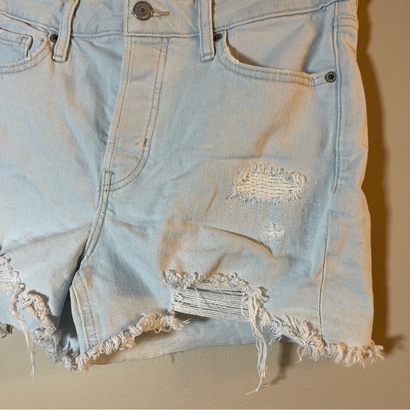 Old Navy Blue Distressed Jean Shorts Frayed Hem - Picture 2 of 7